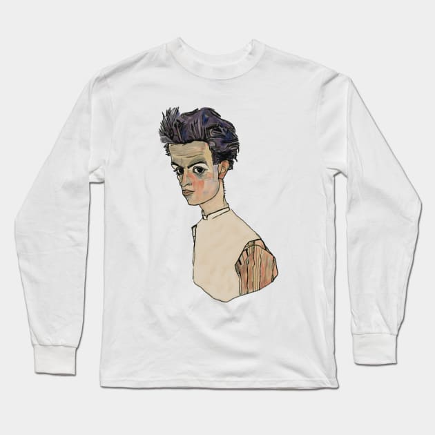 Egon (self-portrait) Long Sleeve T-Shirt by Soth Studio